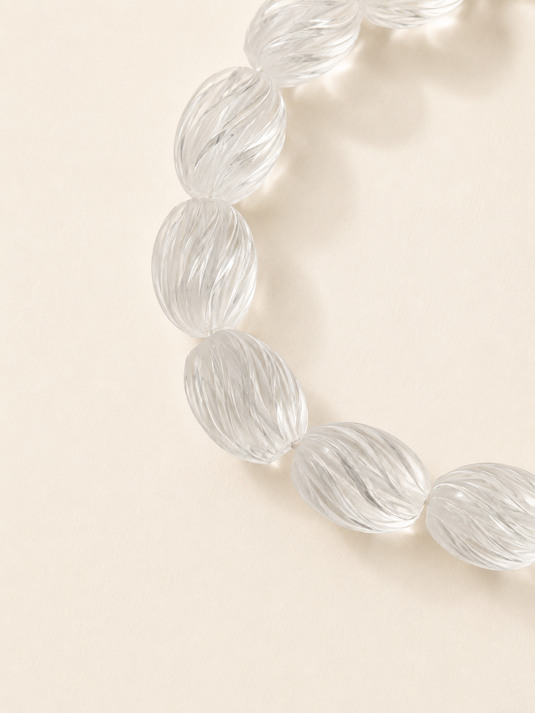 White Crystal Beads & Stick Baroque Pearl Bracelet | Handmade Natural Jewelry | KAZE