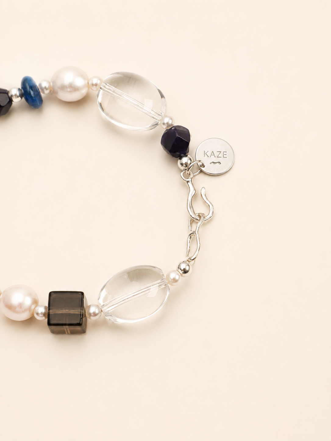 Lapis Lazuli, Green Quartz & Clear Quartz Bracelet | KAZE